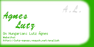 agnes lutz business card